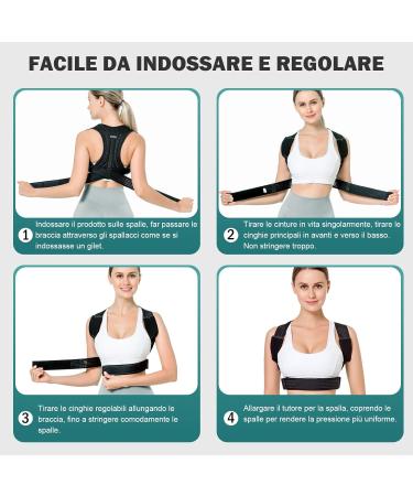 Adjustable Back Support Brace Posture Corrector for Men and Women - Relief from Upper Back, Shoulder, and Neck Pain - Clavicle Hunchback Support - Size M - Buy Online on GoSupps.com