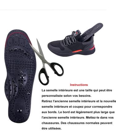 Massage Magnetic Insoles | Breathable Acupressure & Deodorant Foot Care | Anti-Orthopedic for Weight Loss - Unex Black - Buy Online on GoSupps.com