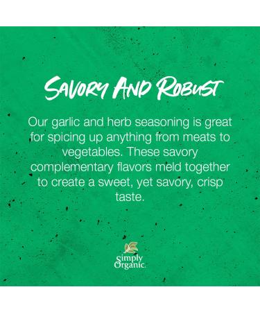 Simply Organic Garlic Herb Spice Blend - 2.0 oz | Everyday Flavor Enhancer - Buy Online on GoSupps.com