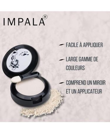 Impala Compact Eyeshadow | Color Bright White N12 | Shimmering and Long-Lasting Colors | Long-Lasting Eyeshadow | Creamy Texture - Buy Online on GoSupps.com