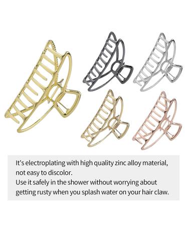 Fuystiulyo 5 Pcs Large Metal Hair Claw Clips - Hair Catch Barrette for Thick Hair - Women's Hair Accessories - Buy Online on GoSupps.com