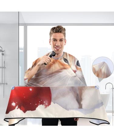 Waterproof Barber Cape - Christmas Cat Pattern & Cheetah Haircut Bib for Men & Women | Unisex Hair Cutting Cape 20 - Buy Online on GoSupps.com