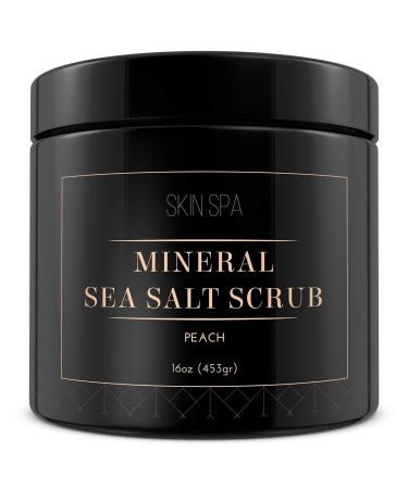 Mineral Sea Salt Scrub - Peach 16oz (453gr)
