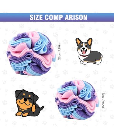 Sniffed Ball for Dogs | Interactive Sniffing Toy | Intelligence & Stress Relief | Washable Feed Mat for Small to Medium Dogs - 15cm Colorful - Buy Online on GoSupps.com