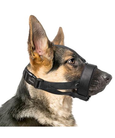 Heele muzzle for dog with a headband dog muzzle blast no rubbing dog muzzle. Adjustable loop dog muzzle muzzle muzzle against bite muzzle for large dogs black XL XL (1 Pack) black
