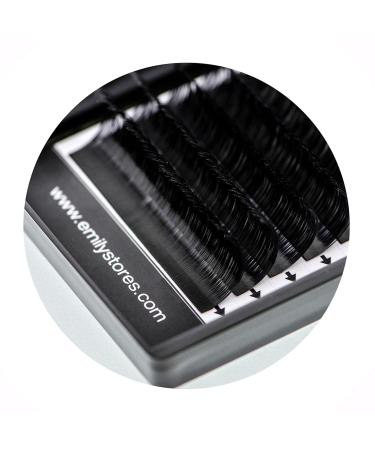 Buy EMILYSTORES 0.25mm J Curl 13mm Volume Lash Extensions - Individual Semi-Dull Black Eyelashes for Perfect Eyelash Extensions - Buy Online on GoSupps.com