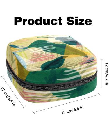 Portable Storage Bags for Women's Bandages & Menstrual Pads | Autumn Yellow Leaf Design | Multi-Color Organizer for School & Office - Buy Online on GoSupps.com
