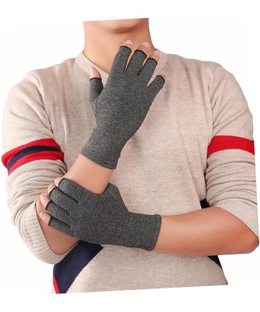 Mobestech 3 Pairs Grey Half Finger Compression Sports Gloves - Breathable Safety Hand Gloves for Indoor Use - Buy Online on GoSupps.com