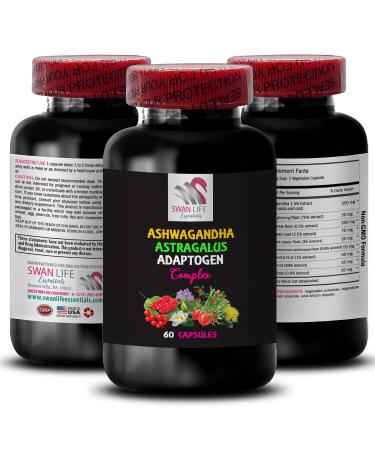 ADAPTOGEN SUPPLEMENTS - eleutherococcus senticosus herbal formula holy basil leaf maca root rhodiola rosea ashwagandha astragalus root panax ginseng root daily adaptogen system 1Bot