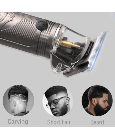 MEGZI Professional Hair Trimmer for Men Beard Trimmer for Men Rechargeable Zero gapped Cordless Razor Shavers T Liners for Beard Trimmer Men Clippers (Pirate Silver) - Buy Online on GoSupps.com