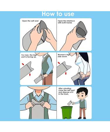 GYOUZA Portable Urinal Bag | Men Women Water Absorbent Pee Bag | Airtight Urinal Bags Toilet Training Tool for Patients Portable for Rock Climbing Traffic Jam Cyan Blue WU2514KJTHA7SP67RK - Buy Online on GoSupps.com