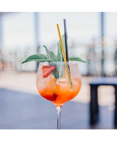 AIDIRui Gold Foil Paper Straws Biodegradable Disposable Party Drinking Straws Pack of 100 Holiday Celebrations - Buy Online on GoSupps.com