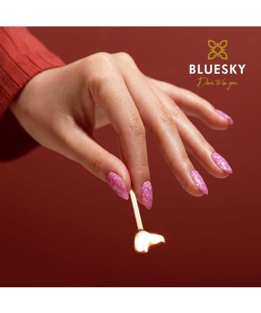 Bluesky Gel Nail Polish 10ml Glitter Neon 11 Pink Glitter Gel Nail Polish for 21 Day Manicure Professional Salon & Home Use Requires Curing Under LED UV Nail Lamp - Buy Online on GoSupps.com