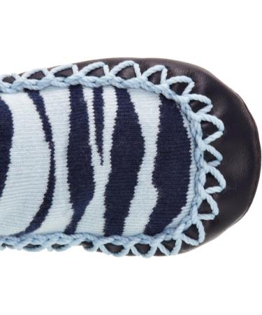 Mocc Ons Moccasin Style Slipper Socks - 6-12 Months Zebra Stripe | Comfy and Stylish Baby Footwear - Buy Online on GoSupps.com