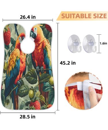 Bird Parrot Beard Bib Apron - Beard Hair Catcher for Men | Perfect Father's Day & Anniversary Gifts | Includes 2 Suction Cups - Buy Online on GoSupps.com