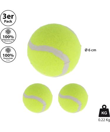 Dryer Balls Set of 3 | Diameter 6 cm Rubber Core Yellow Polyester Felt | Tennis Balls Dryer Drying Time Saving Energy Saving - Buy Online on GoSupps.com