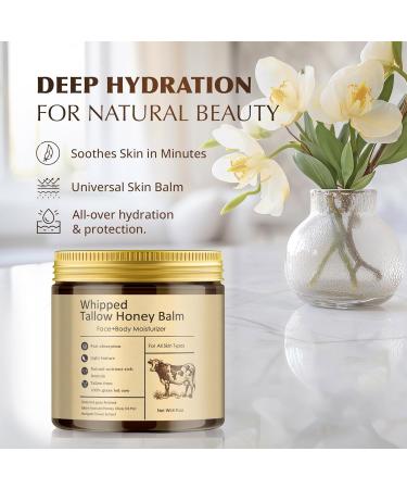 CLY AMS Beef Tallow for Skin Whipped Beef Tallow Honey Balm Tallow Face Moisturizer for Face & Body | Deep Hydration & Nourishment Smooth Skin Moisturizer Cream for Sensitive and Dry Skin / 4 Fl.Oz - Buy Online on GoSupps.com
