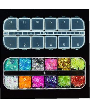 Shop Angoter 1 Set Nail Glitter - 12-S Mixed ICE Mylar Shell Foils for Stunning 3D Nail Art | International Shipping Available - Buy Online on GoSupps.com