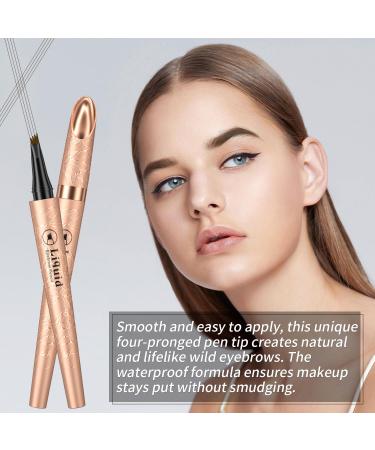 Microblading Eyebrow Pen - 3D Waterproof & Smudge-Proof Eyebrow Magic Pencil for Natural Brows (Dark Brown) - International Shipping Available - Buy Online on GoSupps.com