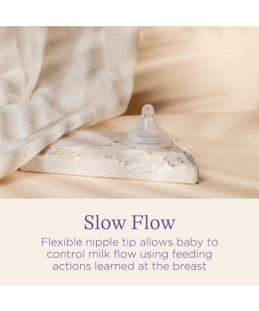 Lansinoh NaturalWave Slow-Flow Baby Bottle Nipples Size 2S, 2 Count, Anti-Colic Design - Buy Online on GoSupps.com