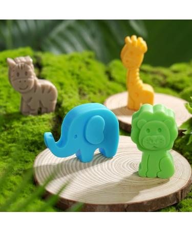 Woodland Baby Shower Soaps Favors Set - 4 Jungle Animal Shape Mini Soaps with Bags & Thank You Card | Perfect Kids Birthday Party Decor & Gifts - Buy Online on GoSupps.com