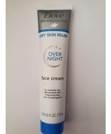 DOVE DERMASERIES FACE dry skin relief for dry, dehydrated skin fragrance, free overnight face cream, 2.54 Ounce