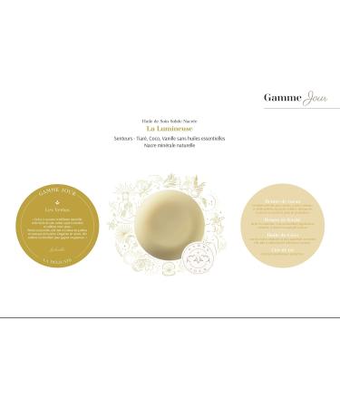 SOLID SCINTILATING OIL - Madame La Baronne- Nourishes and illuminates - 100% natural - mineral mother-of-pearl - cocoa - coconut - karite - 80gr - Buy Online on GoSupps.com