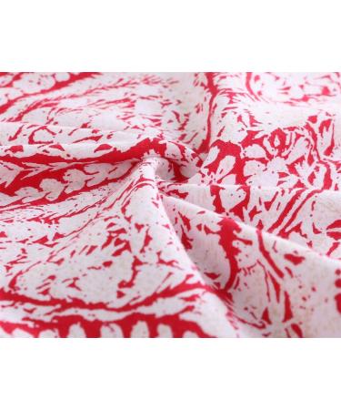 ZUMIY Maternity Nursing Top - Women's Cotton V Neck Ruched Waist Tank - Black+Red Print - 2 Pack - Buy Online on GoSupps.com