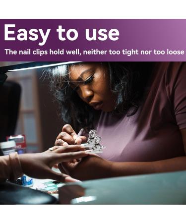 10 Nail Tip Clips for Quick Nail Shape Construction - Metal Nail Extension & Fiberglass Fixation Accessories for Home Salons - Buy Online on GoSupps.com