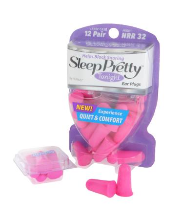 Hearos Sleep Pretty Tonight Foam Ear Plugs Hearing Protection 32 NRR 12 Pair Purple 5803