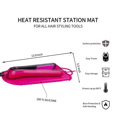 ZAXOP Silicone Heat Resistant Holder Mat Pouch - Hotpink - Buy Online on GoSupps.com