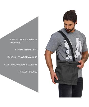 Adjustable Urinary Drainage Bag Holder with Internal Fixation Buckle - Black | International Shipping Available - Buy Online on GoSupps.com