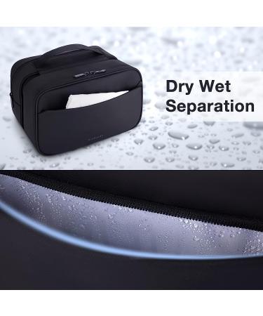 BAGSMART Men's Hanging Travel Toiletry Organizer Large Dopp Kit - Water Resistant Shaving Bag for Toiletries - Black - Buy Online on GoSupps.com