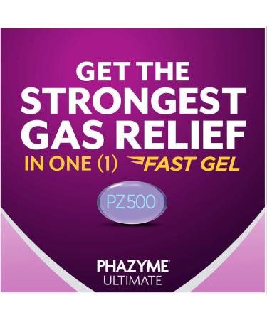 Phazyme Ultimate Gas Bloating Relief Fast Gels 500mg - 20 Count Pack - Buy Online on GoSupps.com