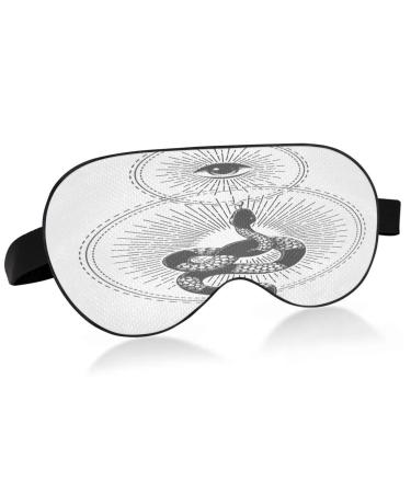 Medieval Snake Eyes Sleep Mask Light Blocking Eye Mask for Sleeping with Adjustable Strap Unique Soft Lightweight Eye Cover Blindfold for Men Women Work Travel Naps