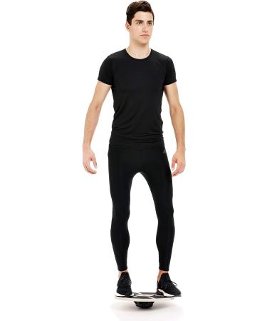Amazon Basics Wood Wobble Balance Board - Black | Exercise Fitness Trainer - Buy Online on GoSupps.com