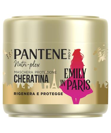 Pantene Pantene x Emily in Paris Regenerates and Protects Keratin Protective Mask 300ml Limited Edition. Helps repair and strengthen dry and damaged hair.