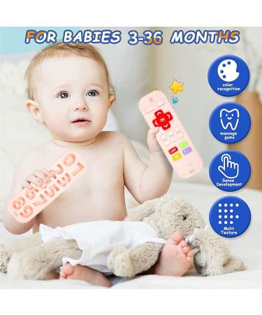 2-Pcs Silicone Baby Teething Toys  Silicone Teethers for Babies  Remote Control Shape Teething Toys  Chew Toys for Boys and Girls Teether Early Educational Sensory Toy Pink Blue - Buy Online on GoSupps.com