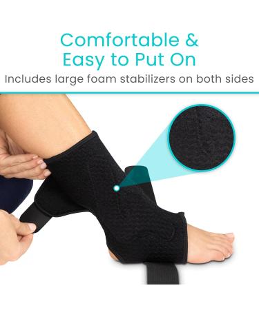 Vive Sprained Ankle Brace - Compression Support for Men & Women | Neoprene Stabilizer for Sports Tendonitis & Heel Spur - Right/Left Foot Immobilizer - Buy Online on GoSupps.com