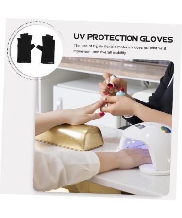 Healeved 3 Pairs Nail Protection Gloves Uv Shield Mittens Manicure Fingerless Gloves Manicure Gloves Protective Gloves Sun Protection Gloves Lamp Hand Covers Anti-uv Protector Nylon Miss - Buy Online on GoSupps.com