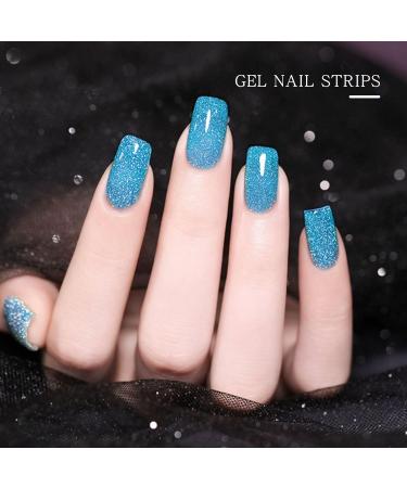 JMEOWIO Blue Glitter Nail Foil Gel - Self-Adhesive Nail Stickers for Stunning Nail Art Designs - International Shipping Available - Buy Online on GoSupps.com