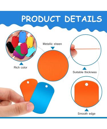 100 Pack Aluminum Dog Tag Blanks for DIY Craft and Pet ID - Rectangle Metal Stamping Tags - Buy Online on GoSupps.com