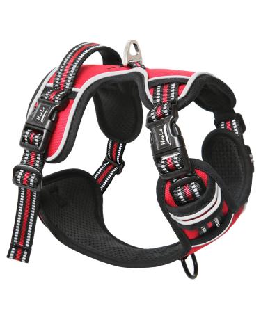 Heele dog harness without train breast tableware for small dog adjustable reflective dog dishes breathable dog harness with padded handle no-pull dog harness red XS XS-breast size: 33-43cm uni-red - Buy Online on GoSupps.com
