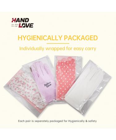 Buy 12 Pairs Premium 100% Cotton Gloves - Ideal for Dry Hands & Eczema | Reusable Overnight Lotion Spa Treatment | Floral Pattern | Men & Women - Buy Online on GoSupps.com