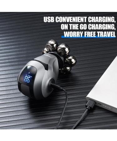 5-in-1 Electric Head Shaver for Bald Men | Seven Blade Floating Razor | USB Rechargeable Multi-Function Beard Shaver - Buy Online on GoSupps.com