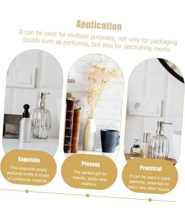 Angoily 1pc Perfume Bottle Freshener Empty Perfume Spray Bottle Terrarium Glass Dispenser Women Sample Containers Humidifier Portable Bottled Filling Travel Composite Material 9X4X4CM Golden - Buy Online on GoSupps.com