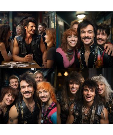 BERRYLION Men's Pop Rock Mullet Wig - Fancy Dress Wig for Adults - 70s/80s Style in Black - Buy Online on GoSupps.com