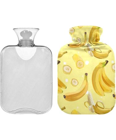 NAANLE Cartoon Fruit Banana Bottle - 2L Transparent Hot Water Bottle for Bed & Pain Relief | Heat & Cold Therapy - Buy Online on GoSupps.com