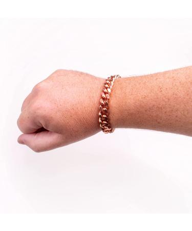 Apex Copper Bracelet Wide Link Size 9 - Burnished Copper | Folk Remedy for Joint Pain & Arthritis Relief | One Size Fits All - Buy Online on GoSupps.com