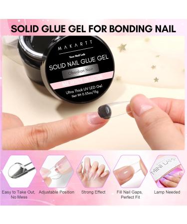 Makartt Solid Nail Gel - 15g UV Adhesive for Press-On Nails | Obsidian Noir - Perfect for Nail Art & Extensions - Buy Online on GoSupps.com